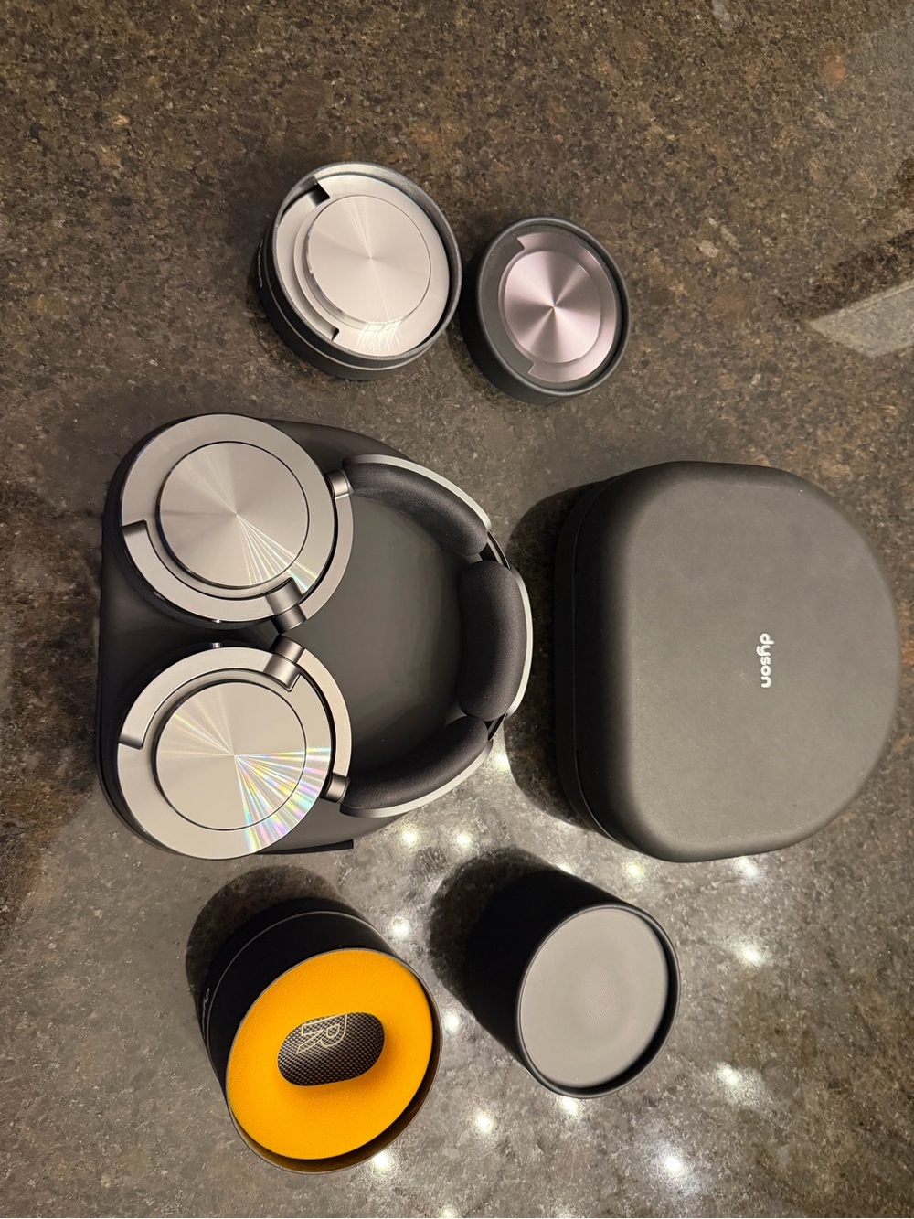 Dyson Wireless Over-Ear Headphones in Silver and Black
